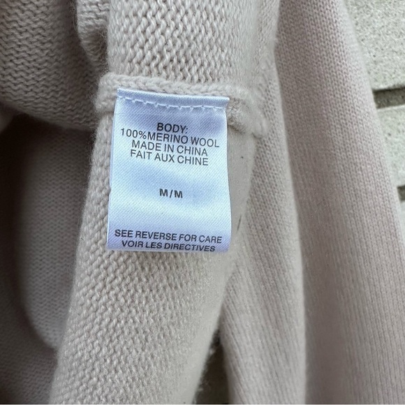 Cami NYC Maya Cardigan M Cashew Colorblock Wool Pearl Button Sweater Soft Girl - Picture 8 of 14